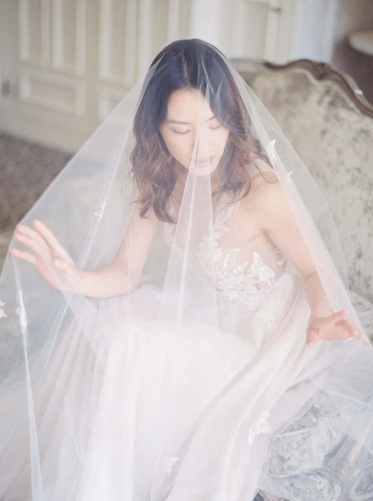 REVERIE | Embellished Wedding Veil with Butterflies