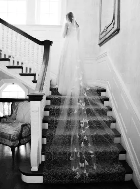 REVERIE | Embellished Wedding Veil with Butterflies
