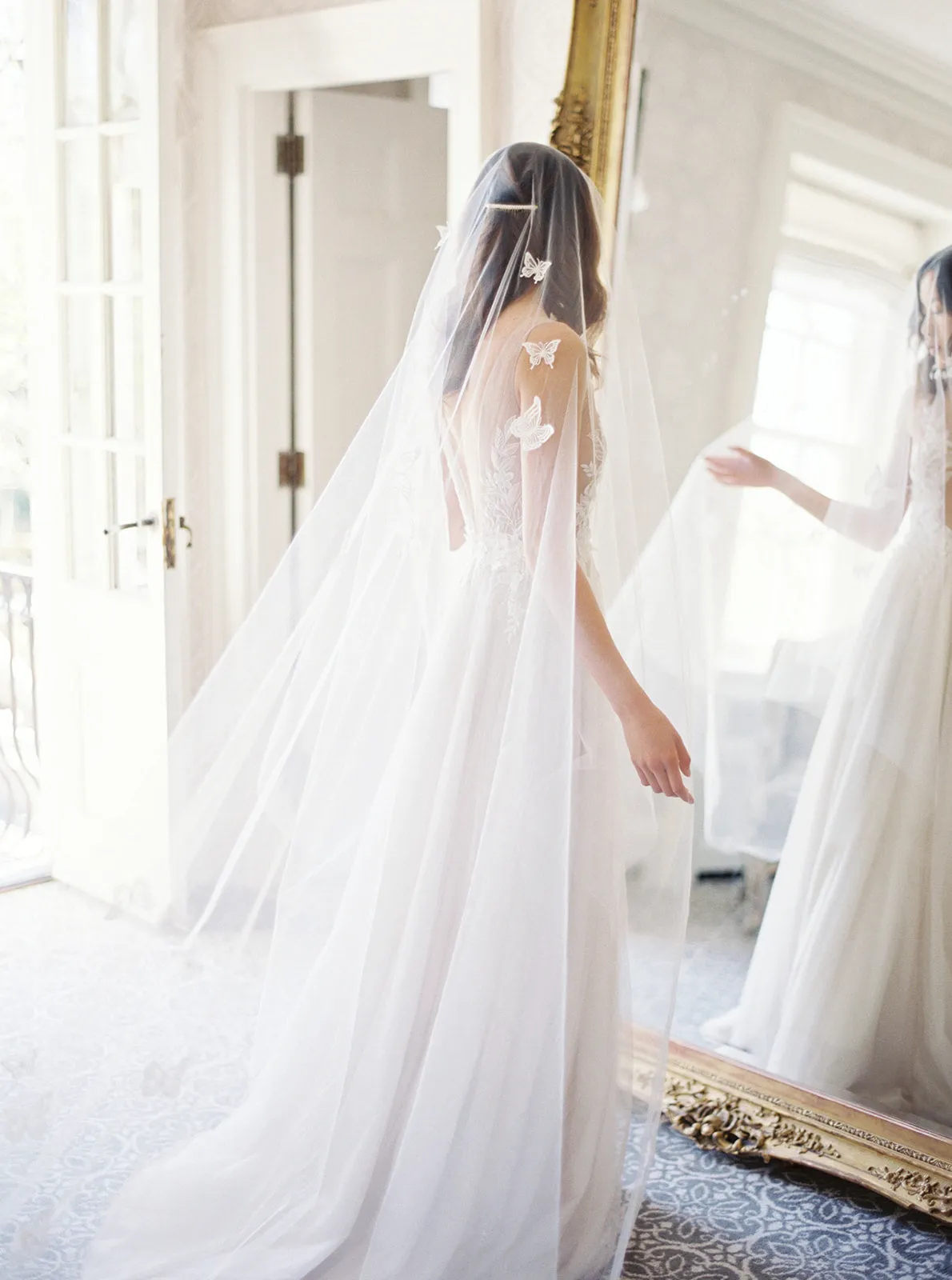REVERIE | Embellished Wedding Veil with Butterflies
