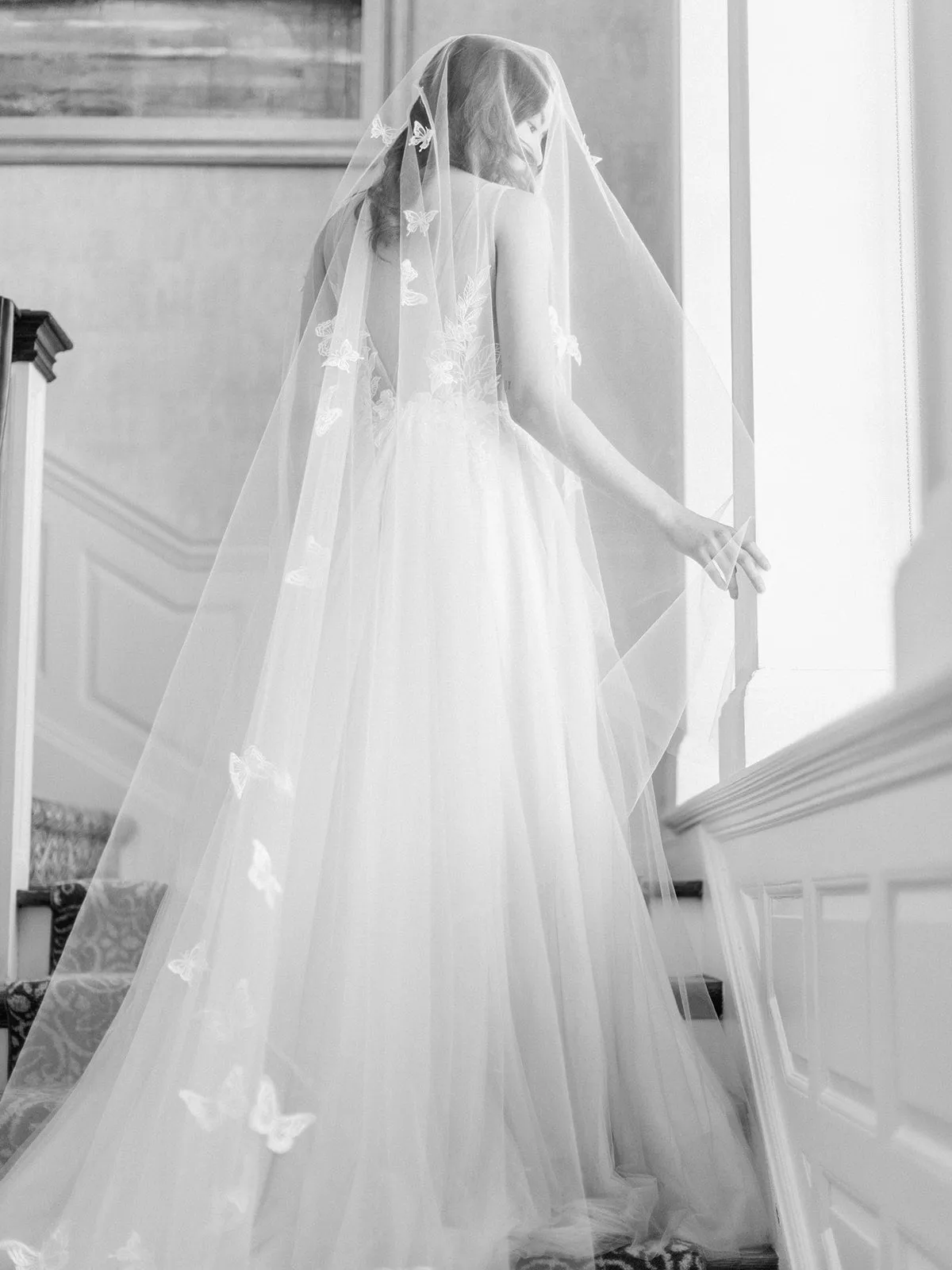 REVERIE | Embellished Wedding Veil with Butterflies