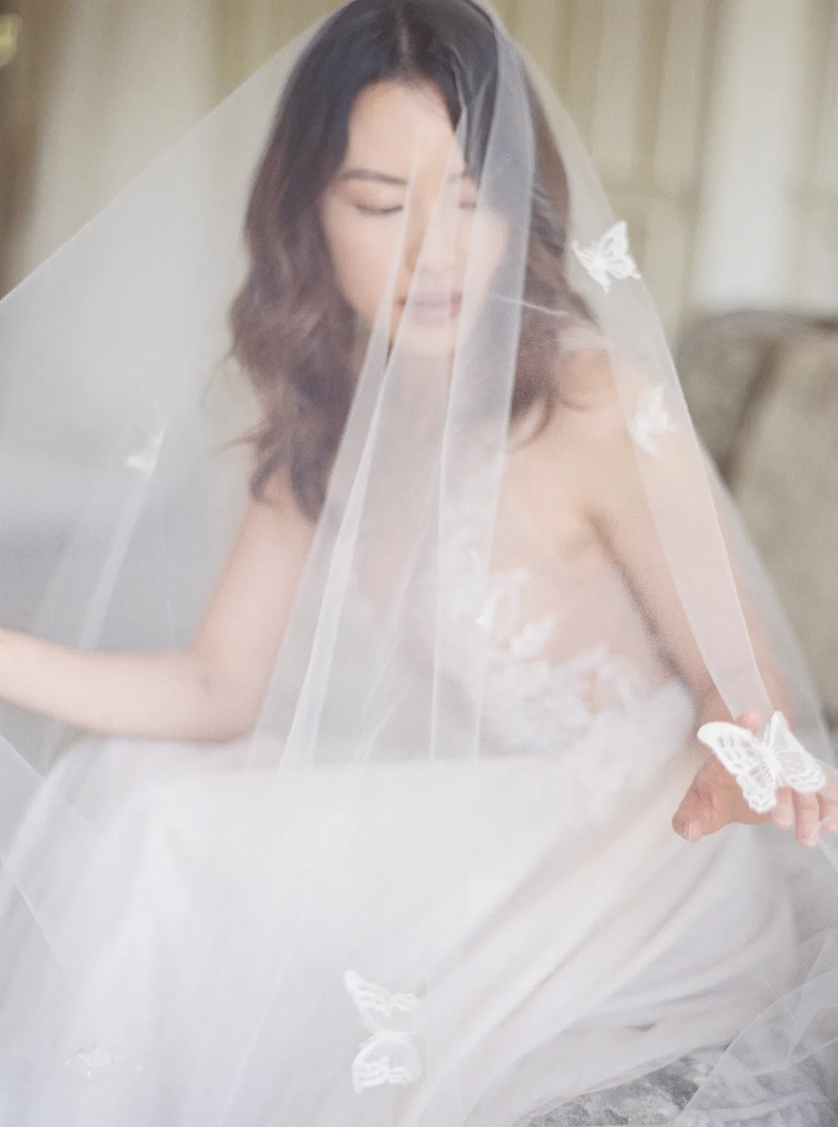 REVERIE | Embellished Wedding Veil with Butterflies