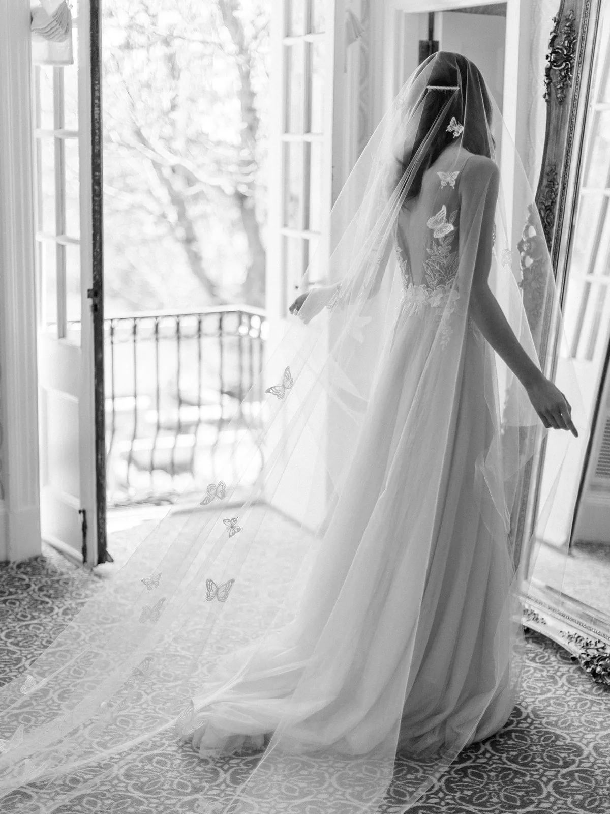 REVERIE | Embellished Wedding Veil with Butterflies