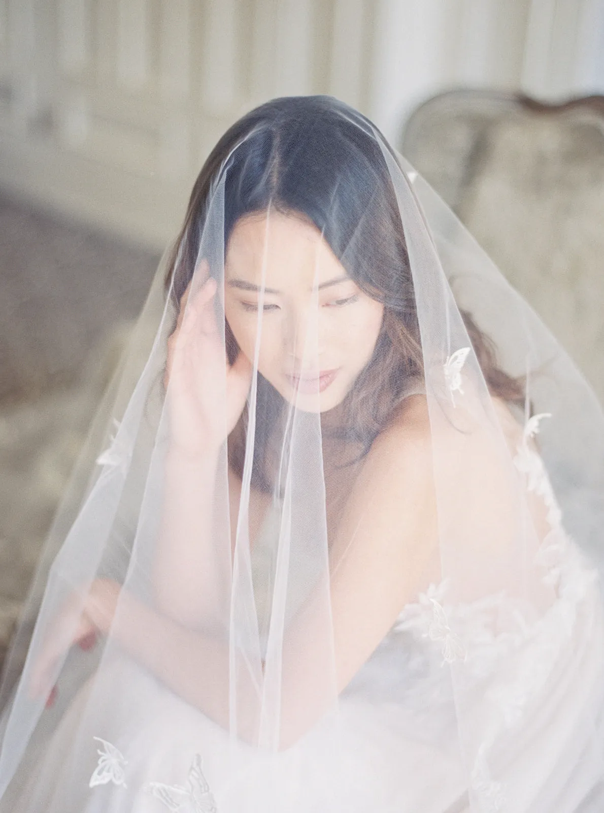 REVERIE | Embellished Wedding Veil with Butterflies