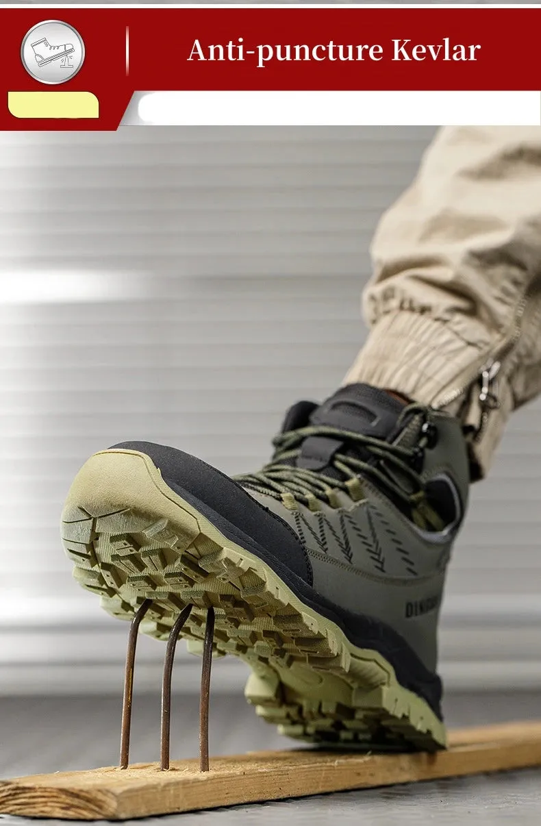 Safety Boots Men's Work Steel Toe Shoes Puncture-Proof Protective Indestructible Work