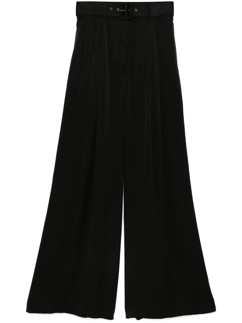 SILK WIDE-LEG TROUSERS
