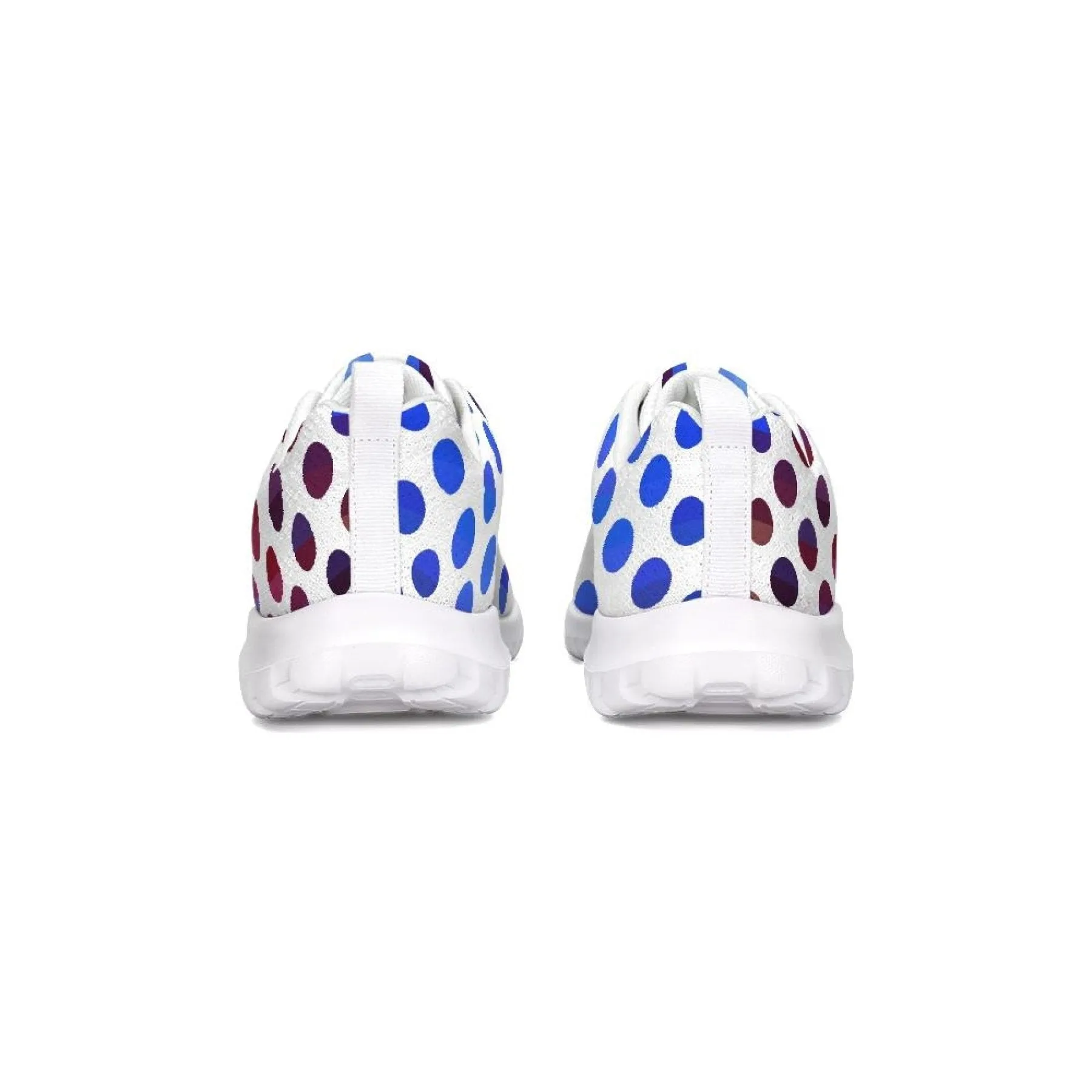 Uniquely You Womens Sneakers - Multicolor Polka Dot Canvas Sports